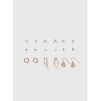 Mixed Metal Mix Earrings Pack, Mixed Metal