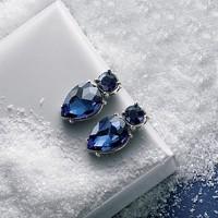 Midnight Blue Crystal Earrings