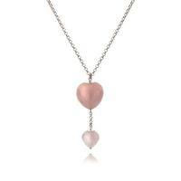 Mishca Jewels Sterling Silver Rose Quartz 42cm Necklace