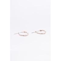 Mini Facet Hoop Earrings, ROSE