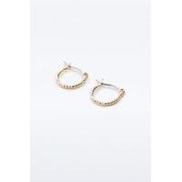 Mini Facet Hoop Earrings, GOLD