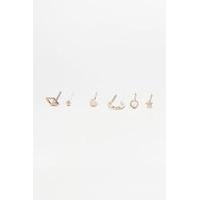 Mixed Up Earrings 6-Pack, ASSORTED