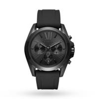 Michael Kors Bradshaw Black IP and Black Silicone Chronograph