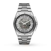 michael kors stainless steel skeleton automatic watch