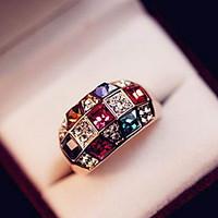Midi Rings Crystal Gemstone Rhinestone Alloy Fashion Classic Elegant Luxury Jewelry Screen Color Jewelry Party 1set