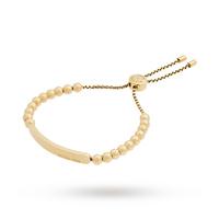Michael Kors Heritage Gold Tone Beaded Slider Bracelet
