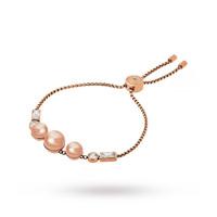 Michael Kors Rose Gold Plated Modern Classic Pearl Cluster Bracelet