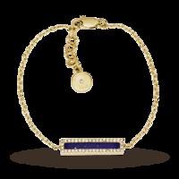 Michael Kors Gold Tone Lapis Bar Bracelet