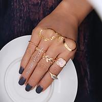 Midi Rings Euramerican Fashion Alloy Leaf Gold Jewelry For Party 5 pc