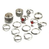 Midi Rings Jewelry Unique Design Fashion Vintage Alloy Silver Jewelry For Wedding Party Daily Casual 1set 1pc