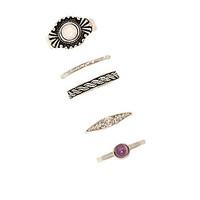 Midi Rings Euramerican Fashion Vintage Alloy Round Jewelry For Daily 1set