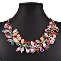 Missing U Vintage / Party Gold Plated / Alloy / Gemstone Crystal / Cubic Zirconia Statement Necklace