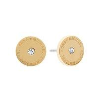 Michael Kors Gold Plated Logo Stud Earrings