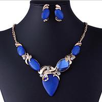 MISSING U Women Vintage / Party Gold Plated / Alloy / Rhinestone / Resin Necklace / Earrings Jewelry Sets