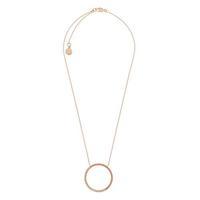 michael kors brilliance rose gold tone pave circle pendant