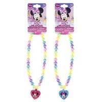 Minnie Mouse Beaded Necklace With Charm