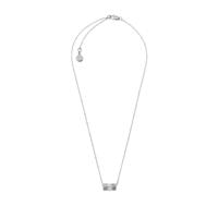 Michael Kors Silver Bagte Barrel Necklace