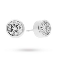 Michael Kors Silver Tone Crystal Stud Earrings