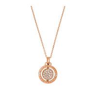 Michael Kors Flip Glitz Rose Gold Tone Crystal Set Reversible Necklace