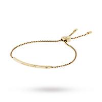 Michael Kors Gold Tone Logo Bar Toggle Bracelet
