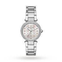 michael kors mini parker stainless steel three hand watch