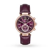 michael kors ladies sawyer plum leather chronograph watch mk2580