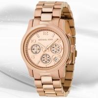 Michael Kors MK5128 Women\'s Runway Chronograph Bracelet Strap Watch, Rose Gold