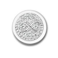 mi moneda infinito white swarvoski crystal coin small