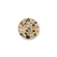 Mi Moneda Picante peach Swarovski crystal coin - extra small