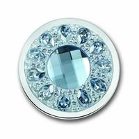 Mi Moneda Vivo ice blue Swarovski crystal coin - large