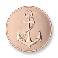 Mi Moneda Anchor & Faith rose gold-plated coin - medium