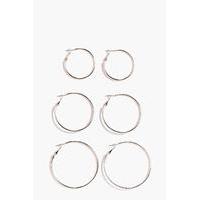 mixed size hoop earring 3 pack gold