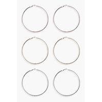 mixed metal hoops 3 pack multi