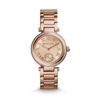 michael kors skylar ladies rose gold plated bracelet watch