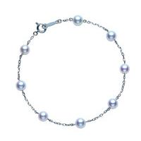Mikimoto Bracelet Pearl Chain 18ct White Gold