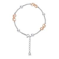 Mikimoto Bracelet Four Pearl Bow Link 18ct White Gold