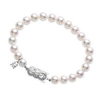 Mikimoto 18ct White Gold Grade A1 6mm White Pearl Bracelet