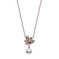 Mikimoto Necklace Dandelion Pearl And Diamond 18ct Rose Gold