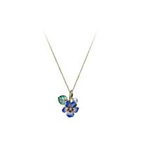 Mikimoto Necklace Flower Pearl & Diamond 18 Yellow Gold