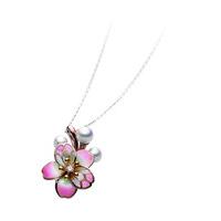 mikimoto necklace flower pearl and diamond 18ct rose gold