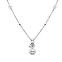 Mikimoto Necklace Pearl And Diamond 18ct White Gold