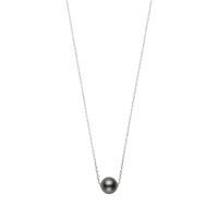 mikimoto 18ct white gold 10 11mm black south sea pearl necklace