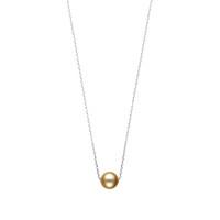 Mikimoto Necklace Pearl Single Golden South Sea 18ct White Gold
