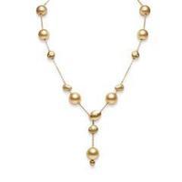 Mikimoto 18ct Yellow Gold 0.56ct Diamond Golden South Sea Pearl Necklace