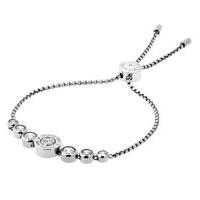 Michael Kors Brilliance Silver Cubic Zirconia Slider Bracelet