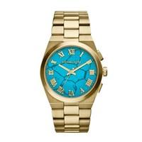 Michael Kors Channing Turquoise Dial Gold Watch