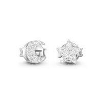 Missoma Silver Pave Star Moon Studs