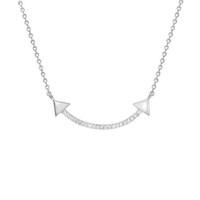 missoma silver pave double arrow necklace