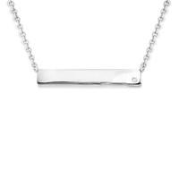 Missoma Silver Diamond Bar Necklace