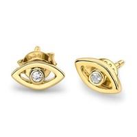 Missoma Evil Eye White Topaz Stud Earrings